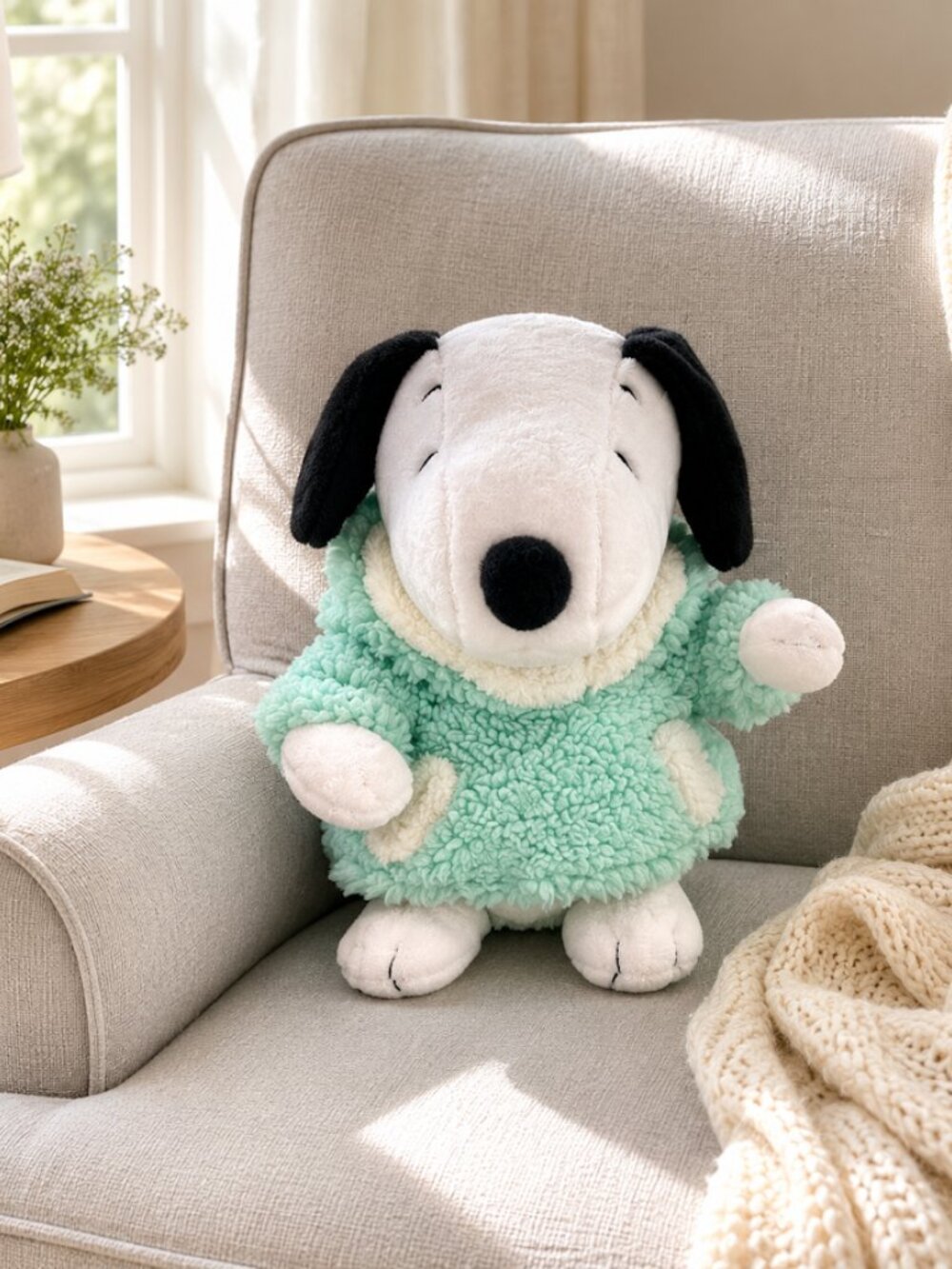 NWT Peanuts Snoopy Winter Sherpa Jacket Plushie CVS